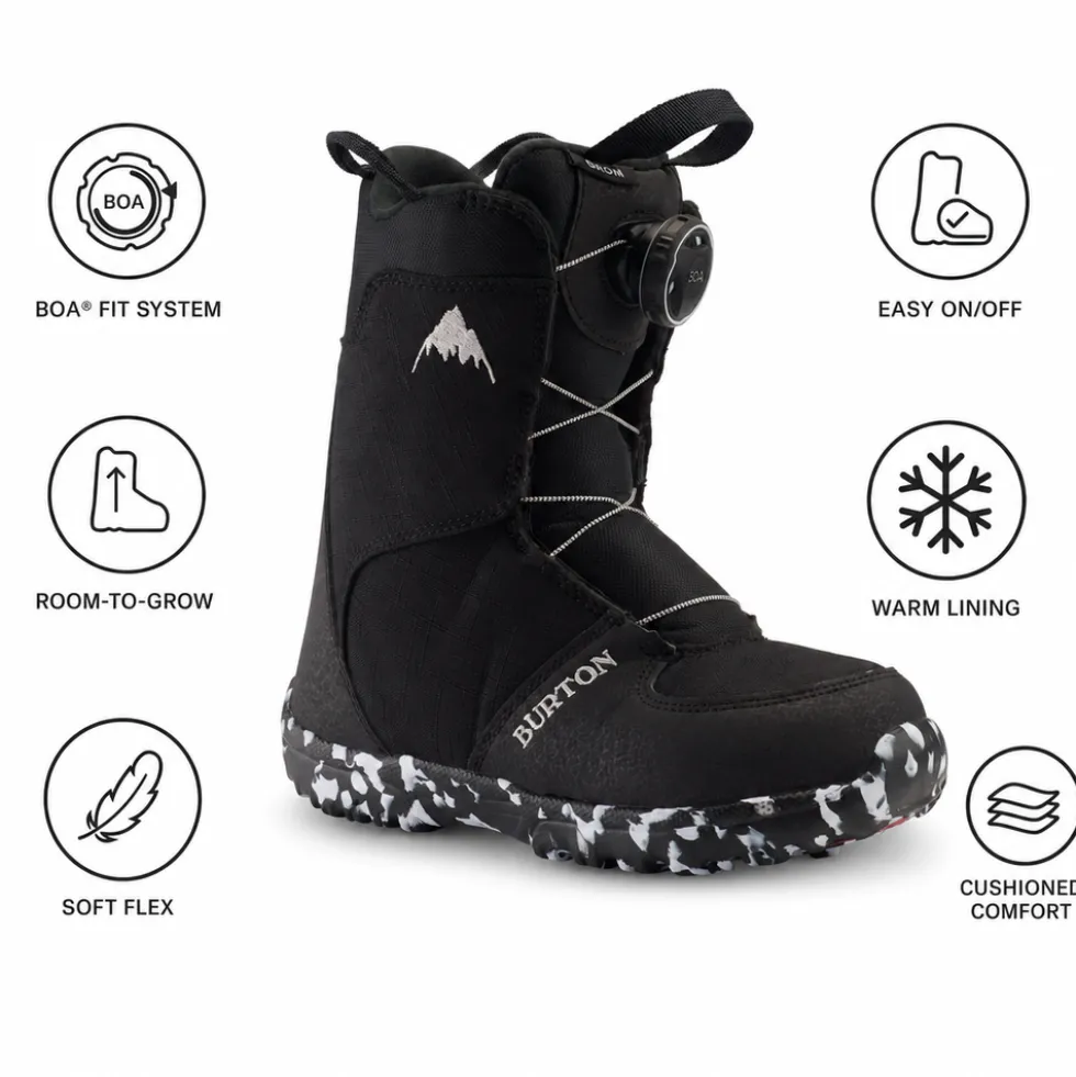 Stivali Burton Grom Boa Black