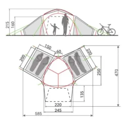 Tende Vaude Badawi 4P Sand