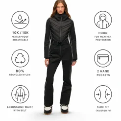 Tuta Superdry Luxe Ski Suit W's Black