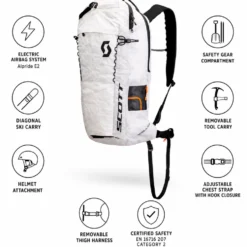 Zaino anti valanga con airbag Scott Pack Patrol Ultralight E2 25 Kit White Black