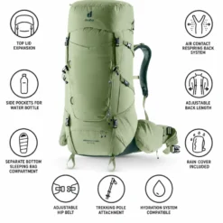 Zaino Deuter Aircontact Core 55+10 SL Grove Ivy