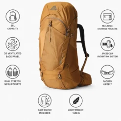 Zaino Gregory Stout 55 Sandstone