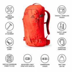 Zaino Gregory Targhee 32 Gamma Red