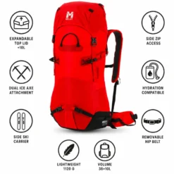 Zaino Millet Prolighter 38+10 Red