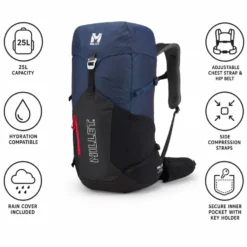 Zaino Millet Ubic 25 E-Black Dark Blue