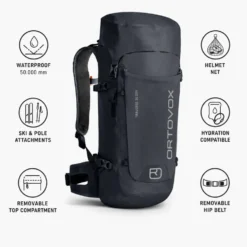 Zaino Ortovox Traverse 30 Dry Black Steel