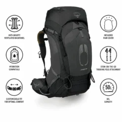 Zaino Osprey Atmos Ag 50 Black