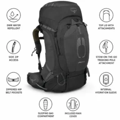 Zaino Osprey Atmos Ag 65 Black