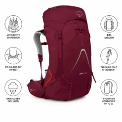 Zaino Osprey Aura Ag Lt 65 Antidote Purple