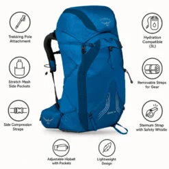 Zaino Osprey Exos 48 Blue Ribbon