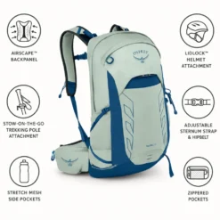 Zaino Osprey Talon 22 Frosty Mint Green Night Shift