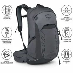Zaino Osprey Talon 22 Phantom Grey Dark Charcoal