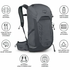 Zaino Osprey Talon 26 Phantom Grey Dark Charcoal