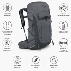 Zaino Osprey Talon 33 Phantom Grey Dark Charcoal