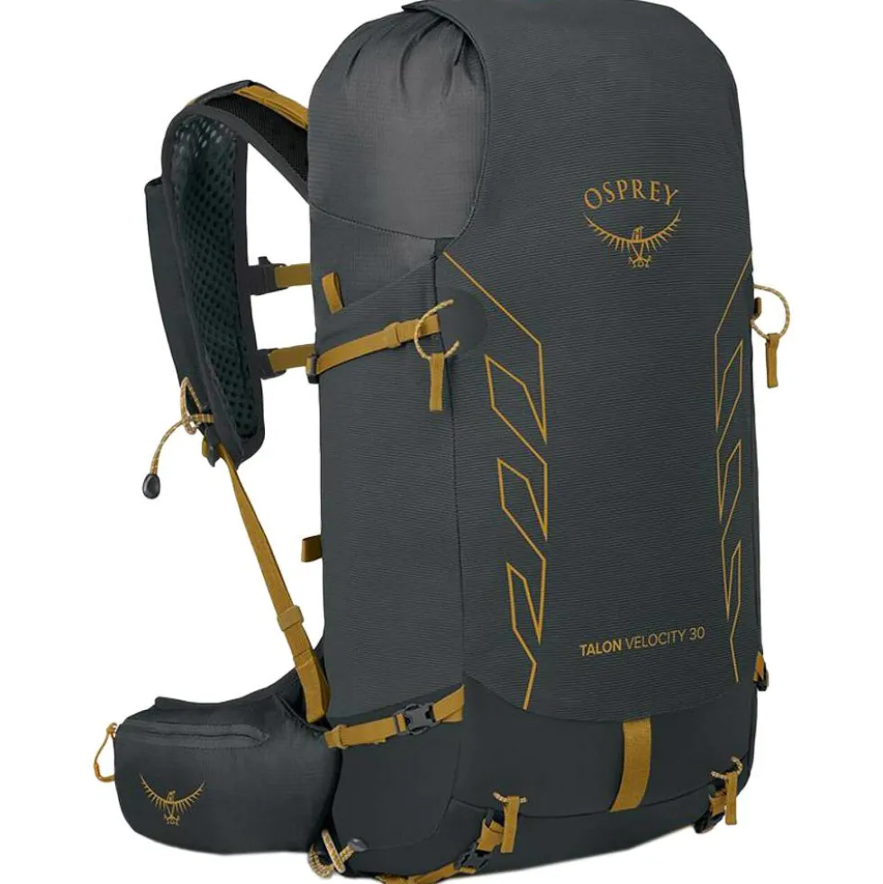 Zaino Osprey Talon Velocity 30 Dark Charcoal Tumbleweed Yellow