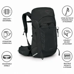 Zaino Osprey Tempest 33 Black Coal Grey