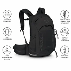 Zaino Osprey Tempest 22 Black Coal Grey