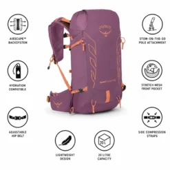 Zaino Osprey Tempest Velocity 20 Rashmina Melon