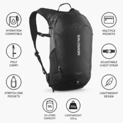 Zaino Salomon Trailblazer 10 Black Alloy