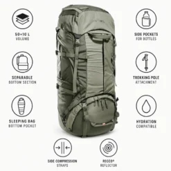 Zaino Tatonka Yukon Carrier Pack 50+10 Olive
